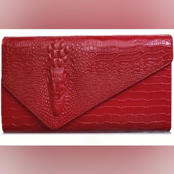 Alligator Embossed Envelope Clutch/Purse - Picture 2 of 4